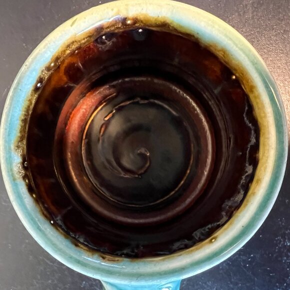 Handcrafted Hand Thrown Drip Glaze Pottery Mug Signed by Artist - Wells - Picture 8 of 10